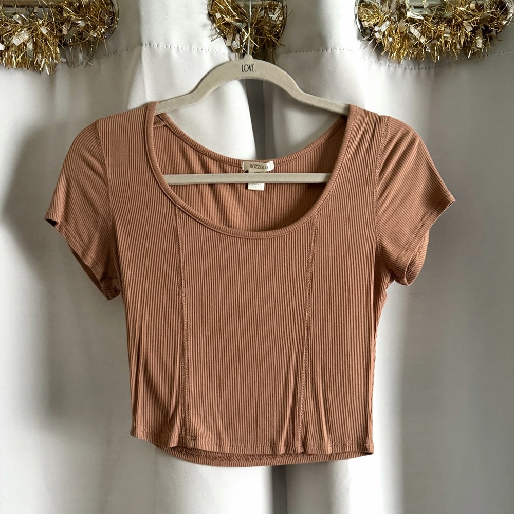 Bozzolo Ribbed Cropped Tee